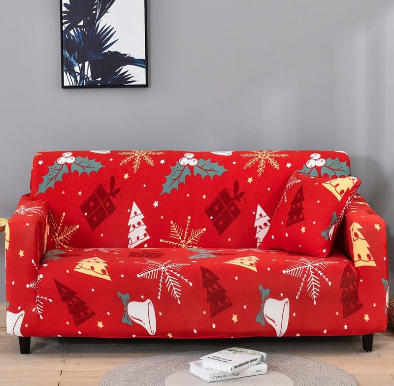 Christmas Elastic Sofa Covers for Living Room Funda Sofa Couch Cover Chair Protector Universal Sofa Slipcovers X-mas Home Decor