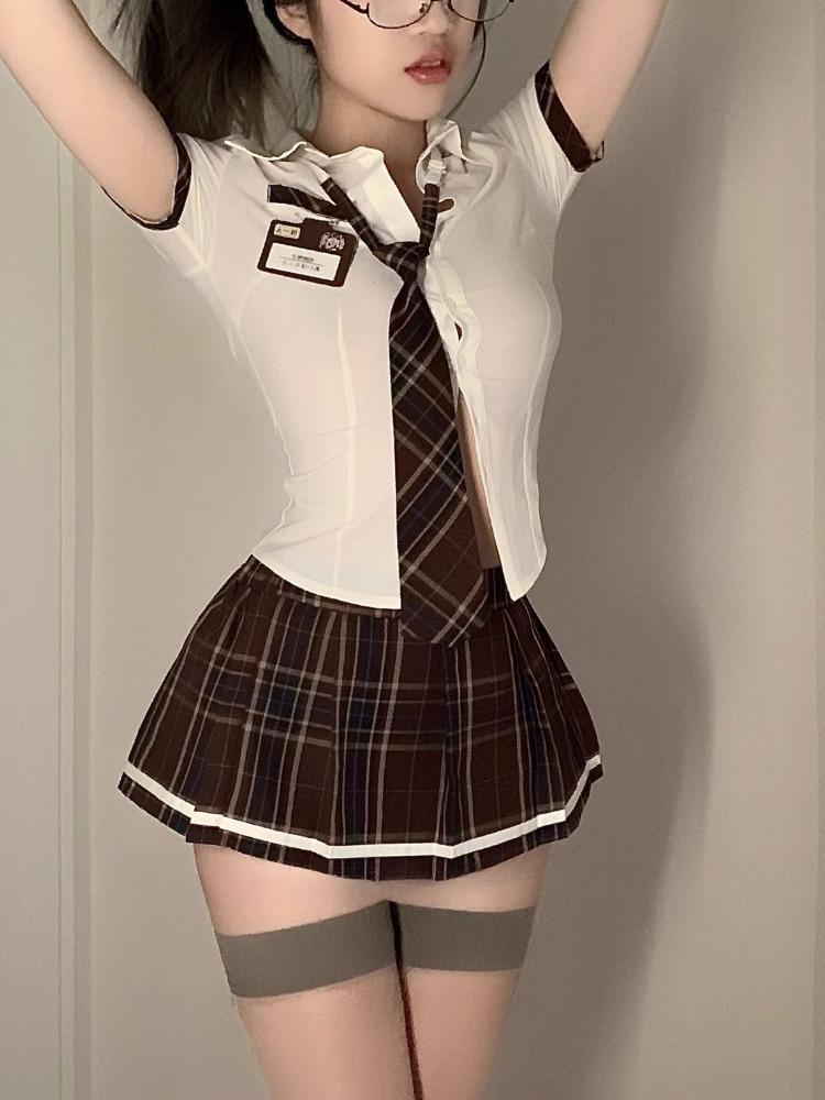 Naughty Sexy Lingerie Cute Lolita Lace Sling Sleepwear Sexy Bra Porn Transparent Skirt Set Sexy Bodysuit Women Underwear Set