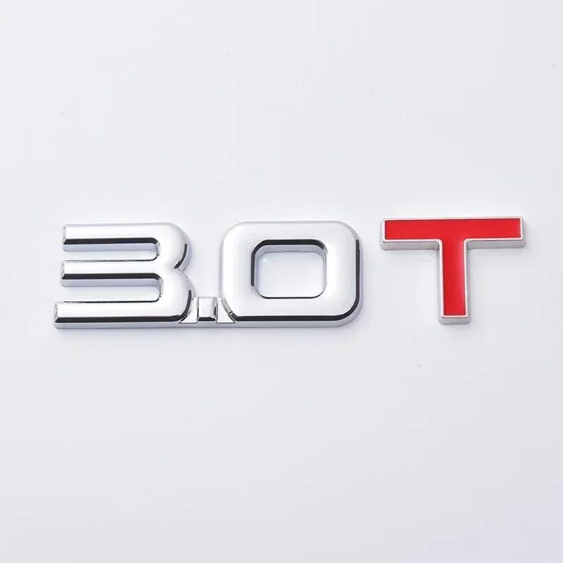 3D Metal 1.5T 1.6T 1.8T 2.0T 2.2T 2.4T 2.5T 2.8T 3.0T Car Sticker Emblem Badge Decal For Mazda KIA Renault TOYOTA BMW Ford Focus