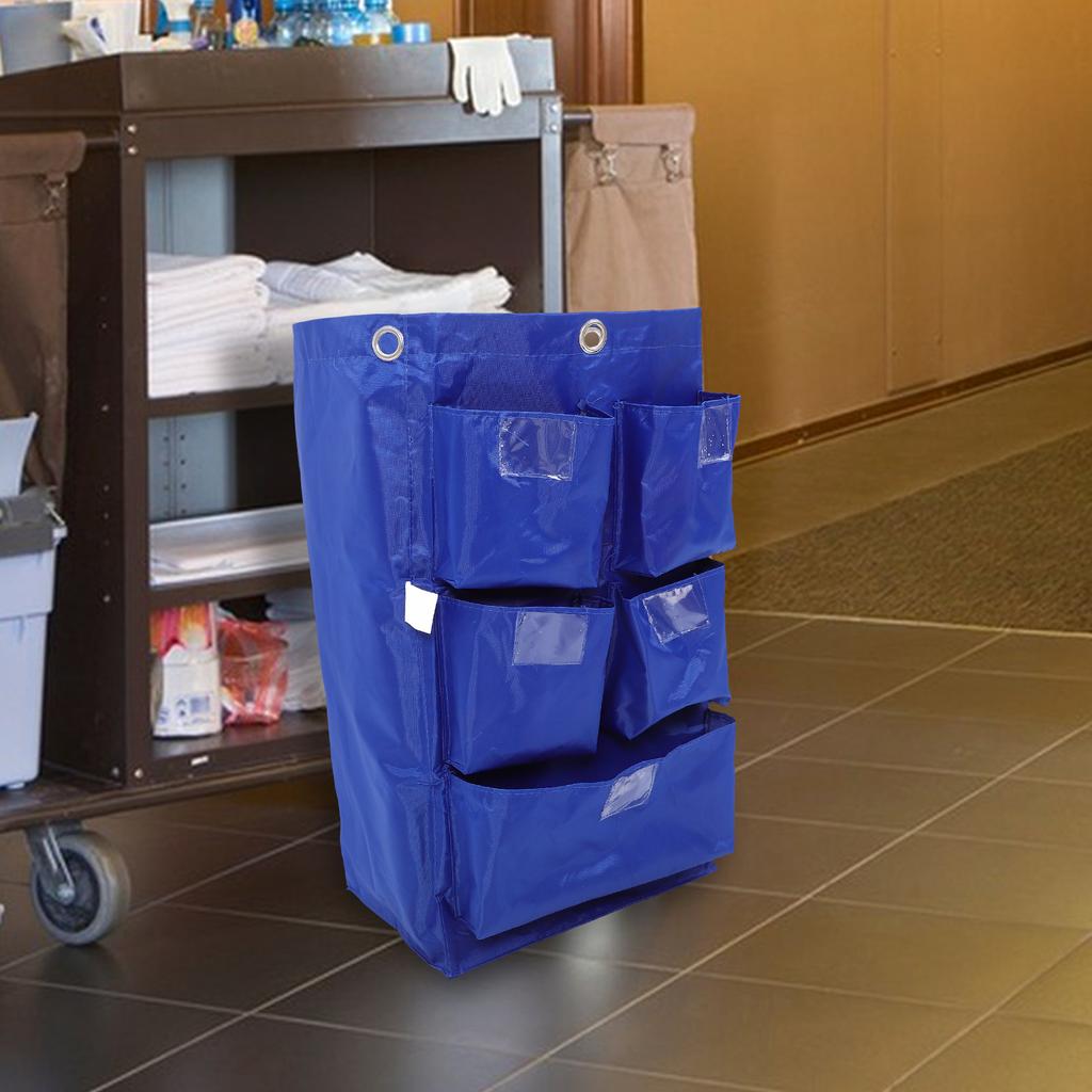 Janitorial Cart Bag Heavy Duty Oxford Cloth Cleaning Tote Replacement Trash Collection Housekeeping Cleaning Supply Storage