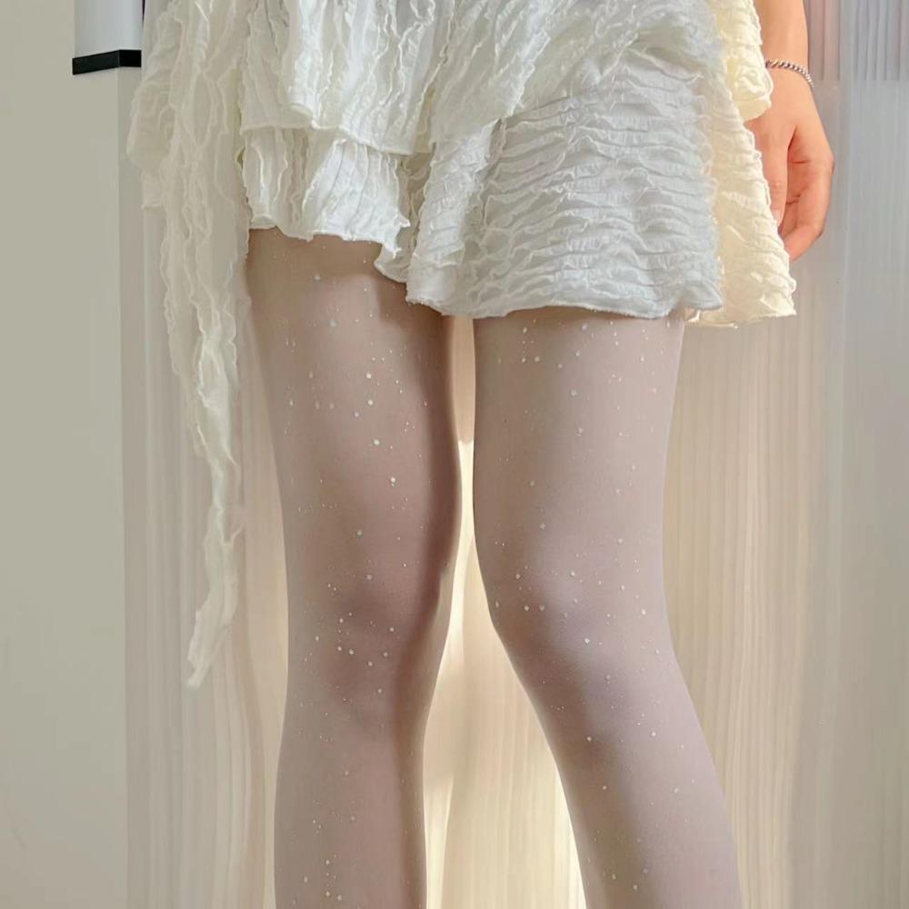 

Slimming Star Sequin Pantyhose High Waist Mesh Stockings Simple Bling Stockings Birthday