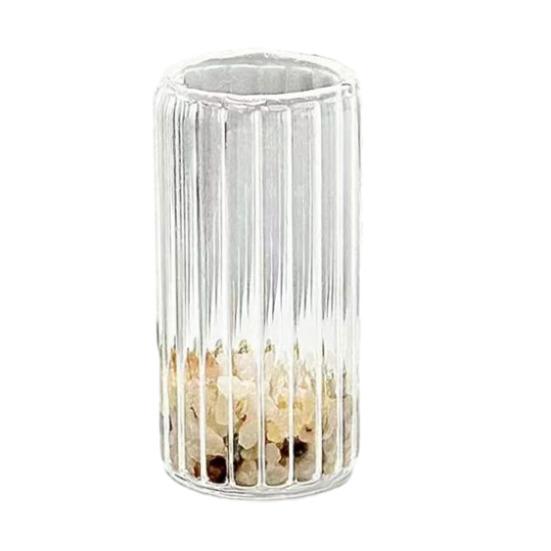 Handmade Glass Flower Decoration with Stem Hand-Blown Mini Floral Plants Figurine Home Living Room Office Table Flower Vase Ornament