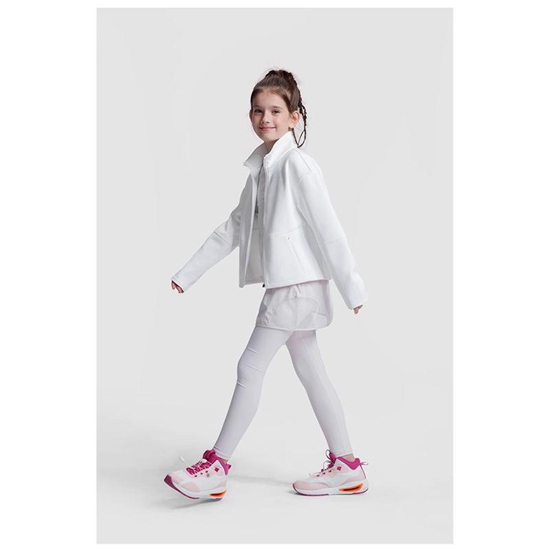 

Girls Winter & Autumn Loose Fit Zipper Jacket - Yoga, Fitness, Outdoor Sports 160 білий