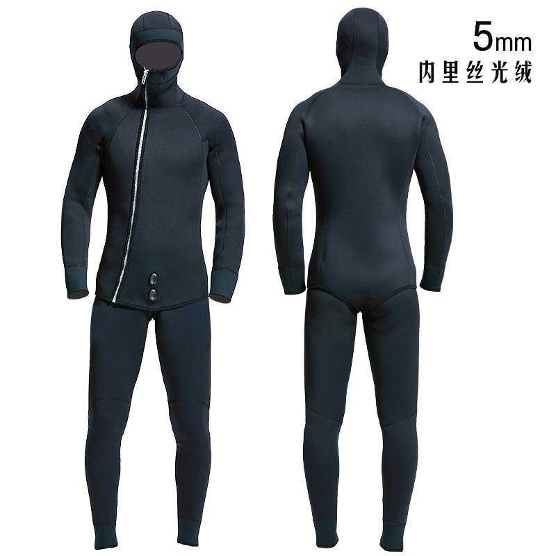 5mm Neoprene Wetsuit Set Men Two-Piece Shorty Dive Suit Warm Water Surfing Snorkeling Swimming Gear Small