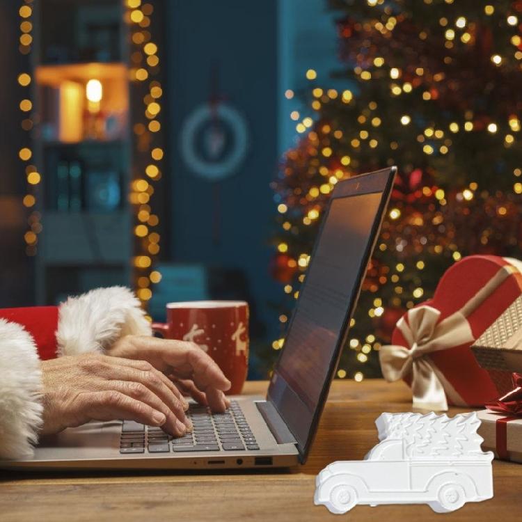 Holiday Vehicle Candle Silicone Molds Christmas Tree Silicones Mould For Handmade Candle Soap Holiday Home Decoration