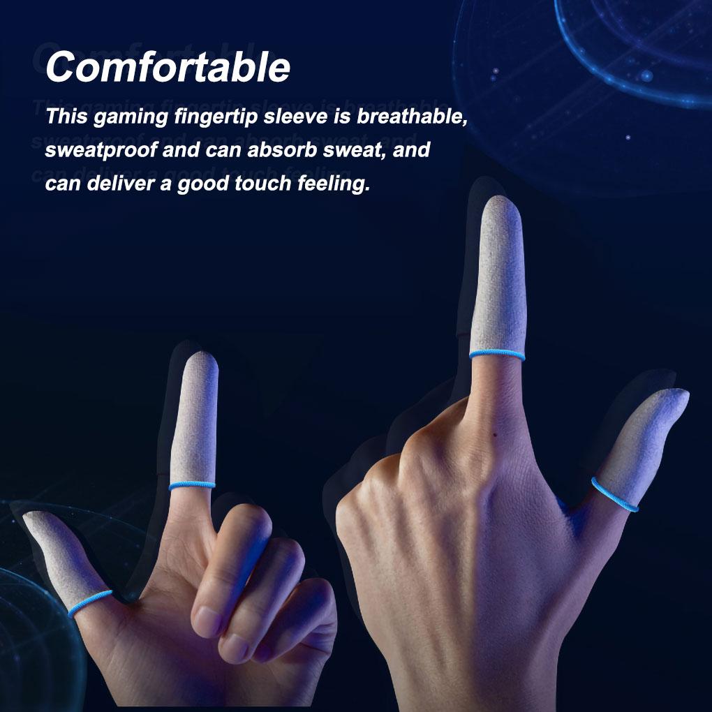 1 Paar rutschfeste wiederverwendbare Handy-Gaming-Fingerspitzenhandschuhe Handy-Spiel Schweißabweisend Kratzfest Ärmel Gaming-Zubehör
