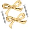 DOITOOL Decorative Bow Knobs for Dresser, Bow Shape Cabinet Knobs for Home Bedroom Kitchen Cabinets, Pack of 6
