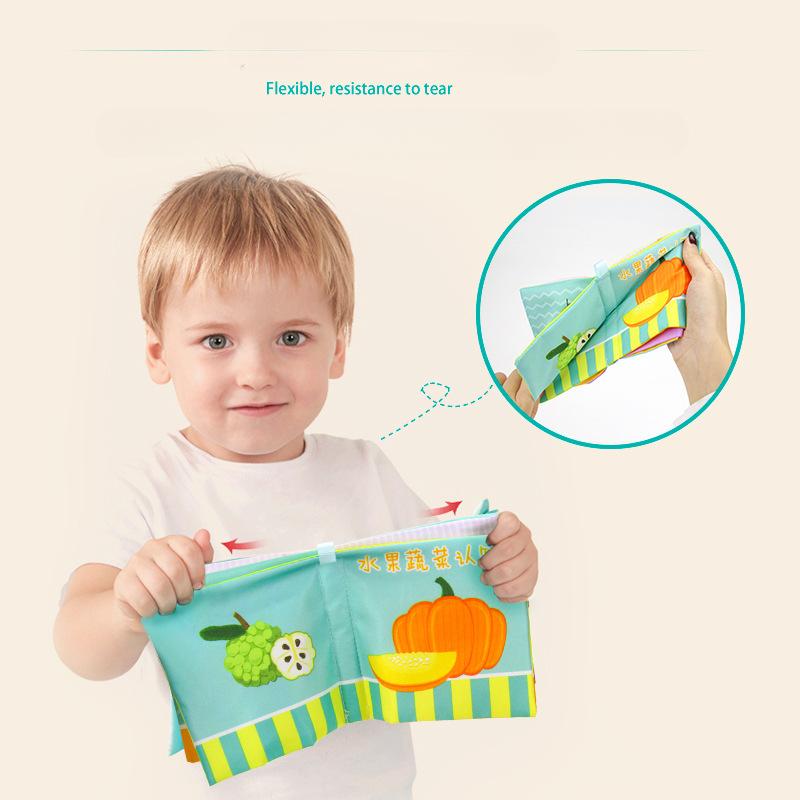 Early Education Babies Can'T Tear Cloth Books Can Be Washed Baby Cloth Books Beginner Enlightenment Parent-Child Interaction Learning Cloth Books
