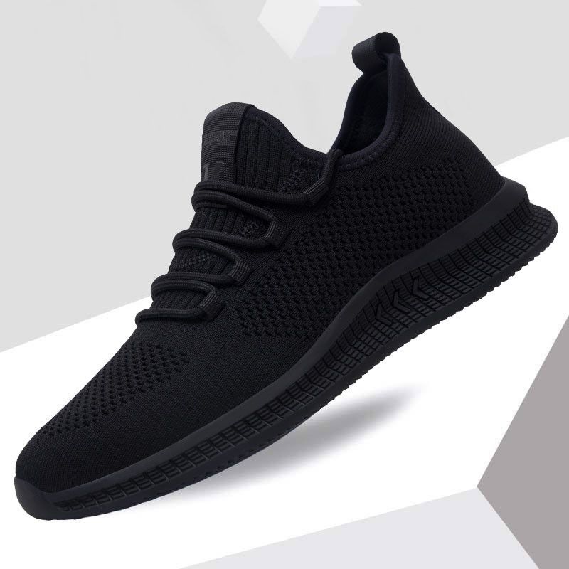 

Модная весенняя и зимняя дышащая мужская обувь Молодежная спортивная обувь Корейская сетчатая обувь Трендовая обувь для бега для мужчин 44 чёрный