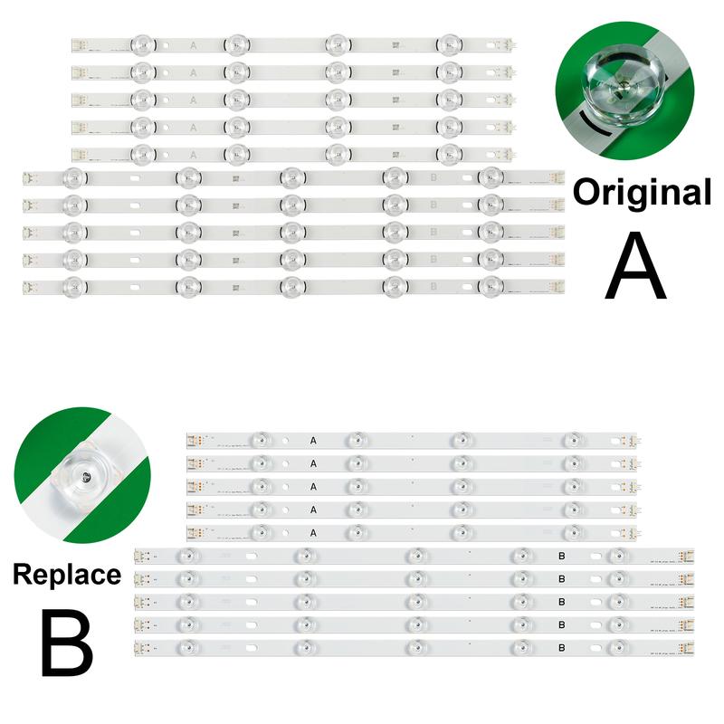 LED Backlight Strip 49" 49LB628V 49LB552V 49LB558V 49LB580U-ZM 49LB580B-ZM 49LB572V-ZP 49LB572U-ZP 49LF5500-UA 49LB5820 49LB6250