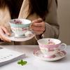 British foreign trade export ceramic coffee  household breakfast afternoon tea set flower tea  good-looking cup set