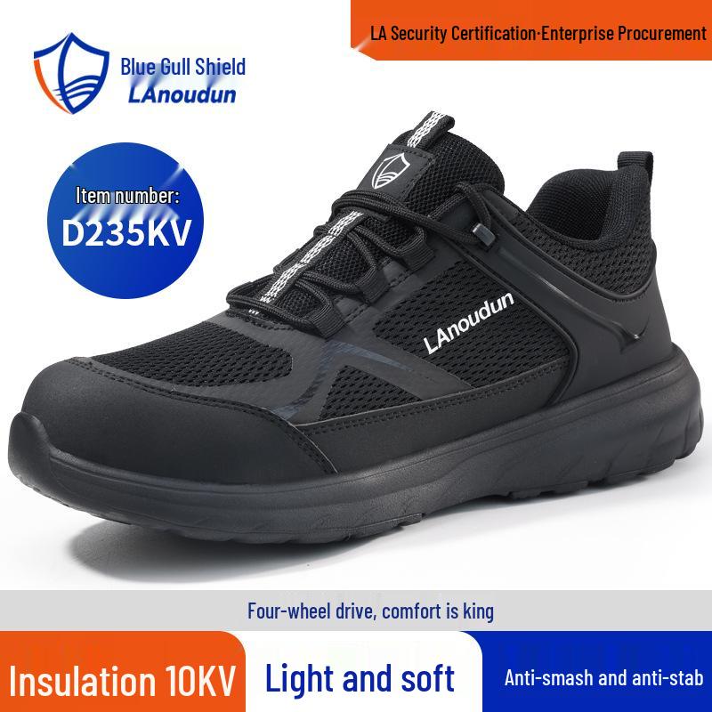 Blue Gull Shield Men's Fiberglass Toe Electrician Safety Shoes, Insulated & Anti-Puncture Work Shoes