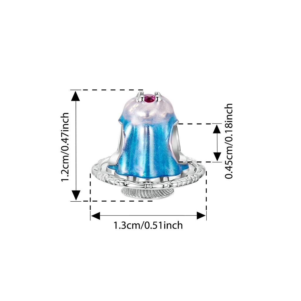 WOSTU Ciondolo Ciambella in Argento 925 Dolce Caramella Charms Budino Cibo Carino Adatto per Bracciale Donna Ragazza Gioielli Raffinati
