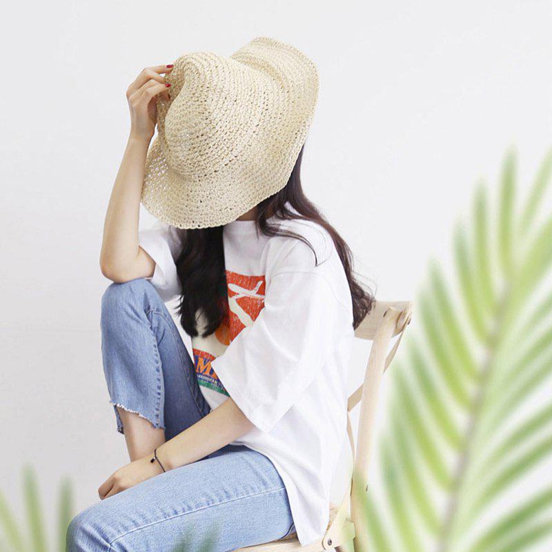 

Летняя пляжная шляпа с дискетой, шляпа-ведро, карманные солнцезащитные шляпы для женщин бежевый