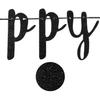 Black Happy Anniversary Banner, Anniversary Party Decorations, We Still Do, Happy Wedding Day Party Supplies Romantic Decorations Black Red Glitter