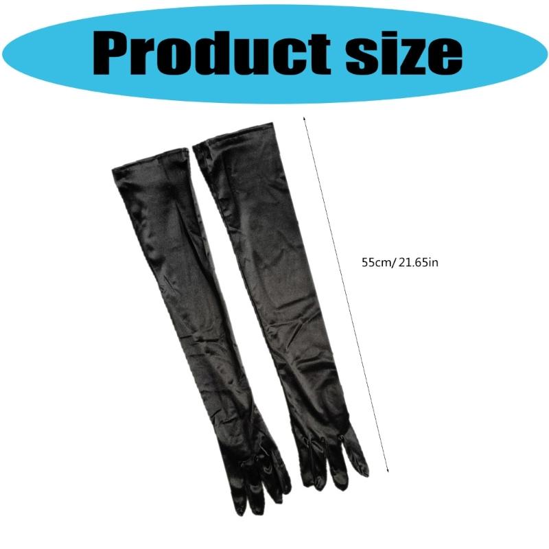 Verlängerte lange dehnbare Damen Handschuhe Spandex Elastische Armstulpen für Cosplay Anime Kostüm