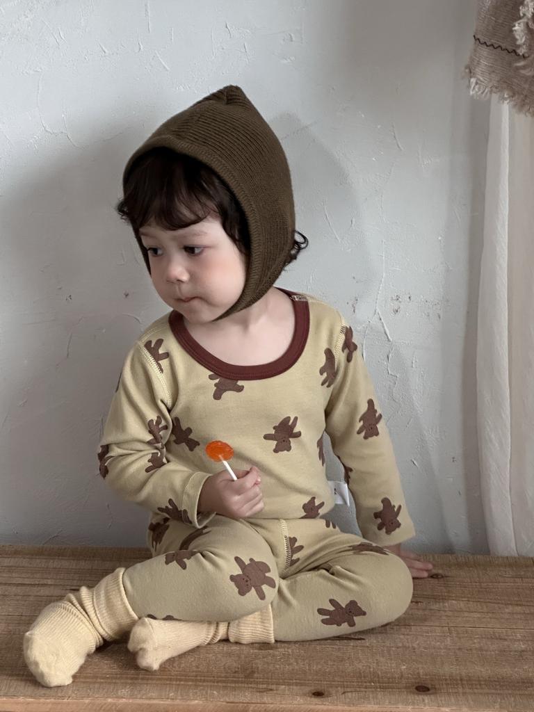 [Upgraded Version] Children's Pajamas and Girls' Class A Long Johns, Long Johns, Wool Pull-up Rack Homewear Set
