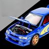 1/32 Skala Subaru Impreza WRX STI Leketøysbilmodell Støpt Legeringsmetall Miniatyr Lyd og Lys Samling Gave til Barn Gutter