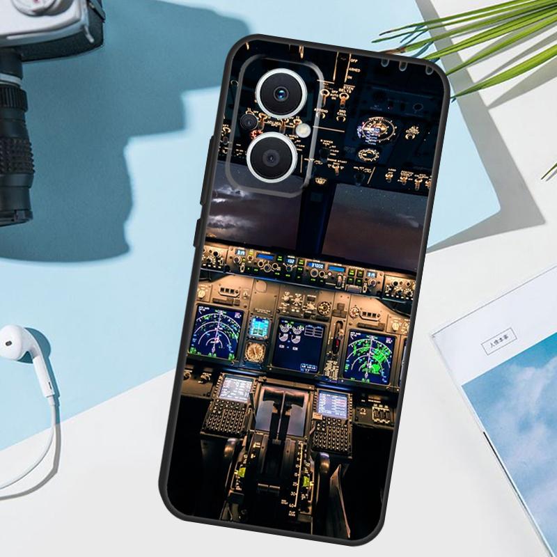Flight Instruments Cockpit Cover For OPPO Reno 14F 13F 12F 11 F 10 12 13 14 Pro 7 8 Lite OPPO Find X9 X8 X6 X5 Pro Case