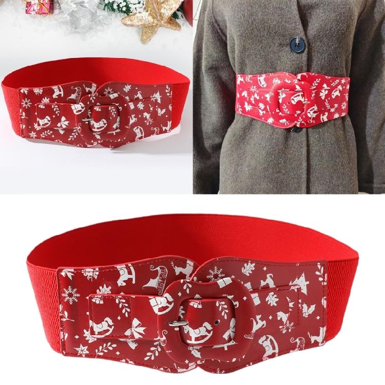 Christmas Belt Cowgirl Punk Waist Belt Festive Trendy Stylish for Jeans Dress