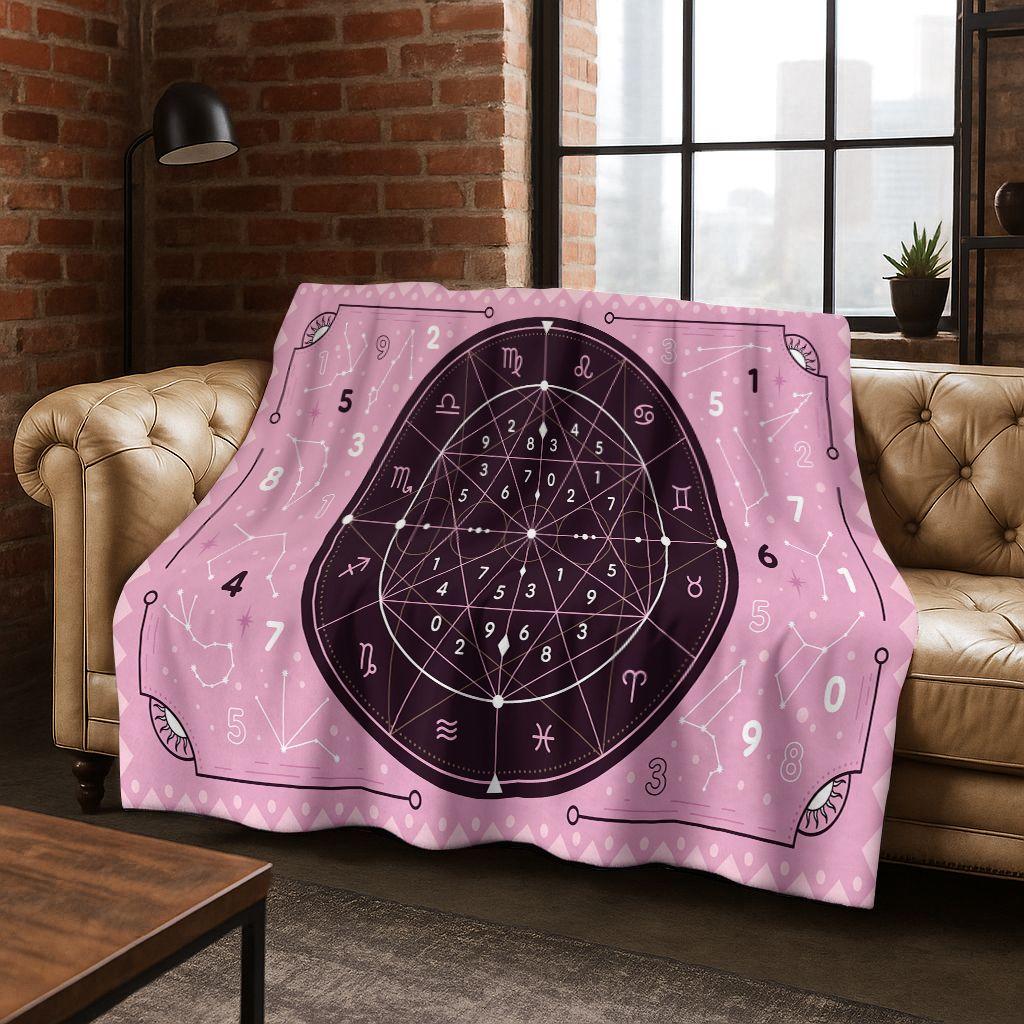 Witch Ouija Gothic Spirit Board 3D Retro Flannel Blanket,Warm and Cozy Soft Throw Blanket for Home Bedroom Bed Sofa Travel Cover