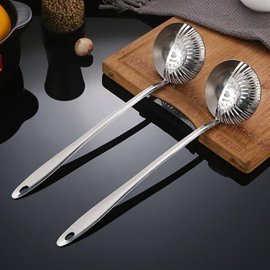 Stainless Steel Soup Ladle & Strainer Detachable Skimmer for Hot Pot Ergonomic Long Handle Rust-Resistant Essential Kitchen Utensil