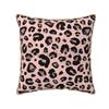 Federa Cuscino Morbida in Velluto Finta Pelliccia Stampa Leopardo 45x45 cm Marrone Nero Federa Cuscino Ghepardo per Divano Letto Camera da Letto Casa