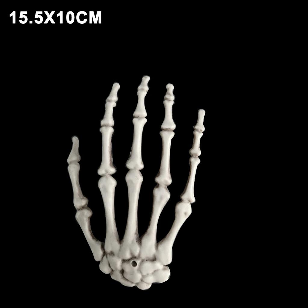 Halloween Skeleton Hand Scary Realistic Size Hand Bone Skull Decors Zombie Party Haunted House Halloween Terror Decoration Props