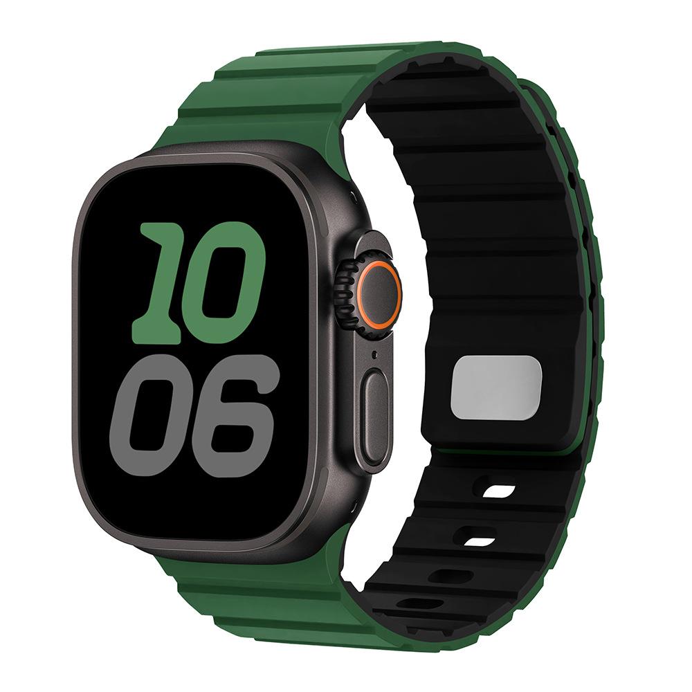 Apple S10 Saat için Uygun Silikon Kordon 42mm/46mm Mıknatıslı Emiş Ultra2 Silikon Erkek ve Kadın Kordonu