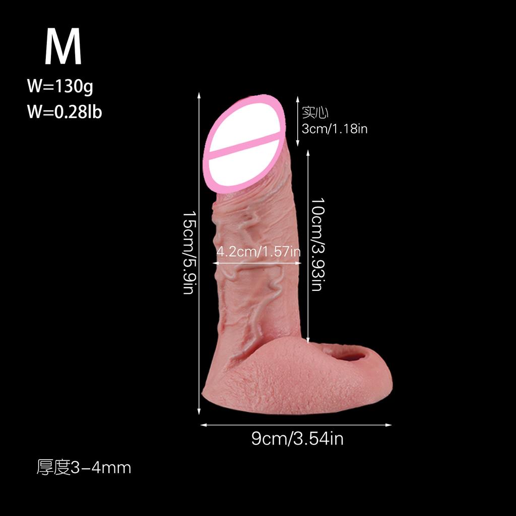 Super Simulation Men's Bold and Bold Penis Ring Lock Essence Delay Fierce Men Dildos Sets of Couple Sex Toys