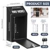 Wall Mounted Metal Donation Box with Lock and Key Safe Outside Cash Drop Box Easy Install for Wall Door Outdoor Cash Box