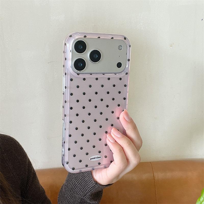 

Fresh Polka Dot Color Block Heart Case for iPhone 17/16 Pro Max/15/14 17 Pro