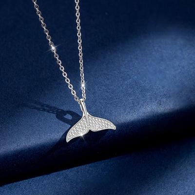 Mermaid Tail Necklace for Women with Light Luxury Niche Design Sense for The Rest of Your Life with You Simple Temperament Clavicle Chain
