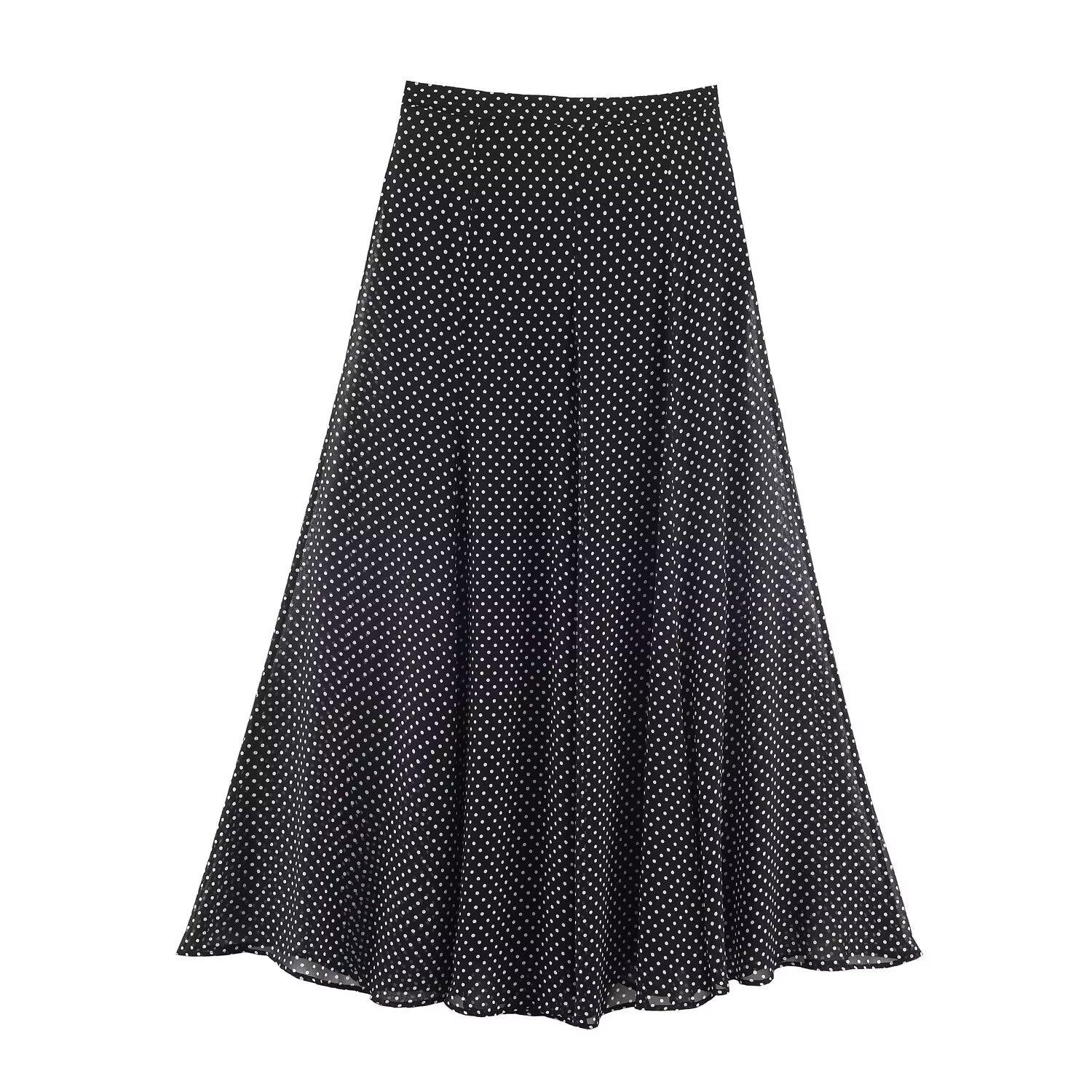European and American style, new women s clothing, foreign style polka dot bow shirt polka dot dress 5289043 XS