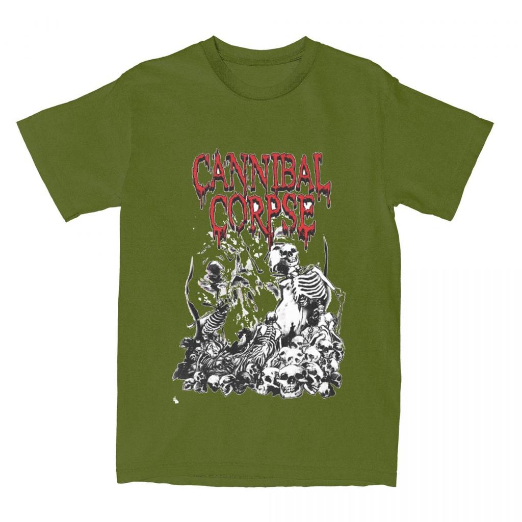 Aesthetic Cannibal Corpse Logo T Shirt Mens Cotton Short Sleeve Death Metal Band Round Neck Summer Clothes