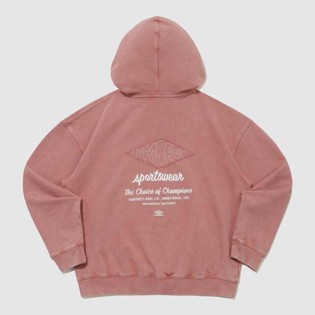 Hbl Um Grey Vintage Applique Hoodie Pink Ur121Chd21 (B Type)