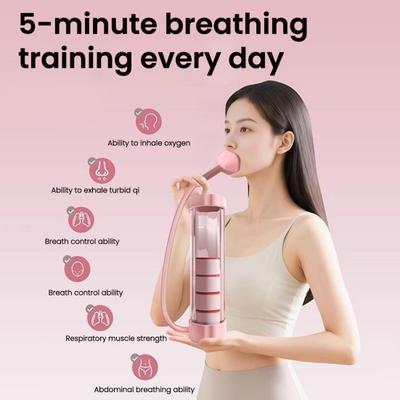 Breathing Exercise Device Abdominal Muscle Trainer Deep Breathing Dumbbell Men Women Adults Lung Capacity Training Device Core Exercise Equipment