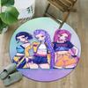 1pc KPop Demon Hunters9 Print Round Carpet Chair Round Carpet Suitable for Bedroom Living Room Home Decorative Carpet