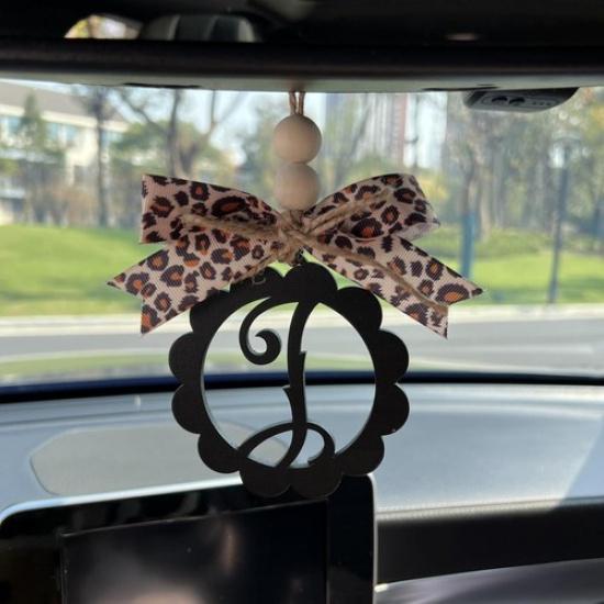 Car Charms for Rear View Mirror, Mirror Hanging Accessories, Print Interior J