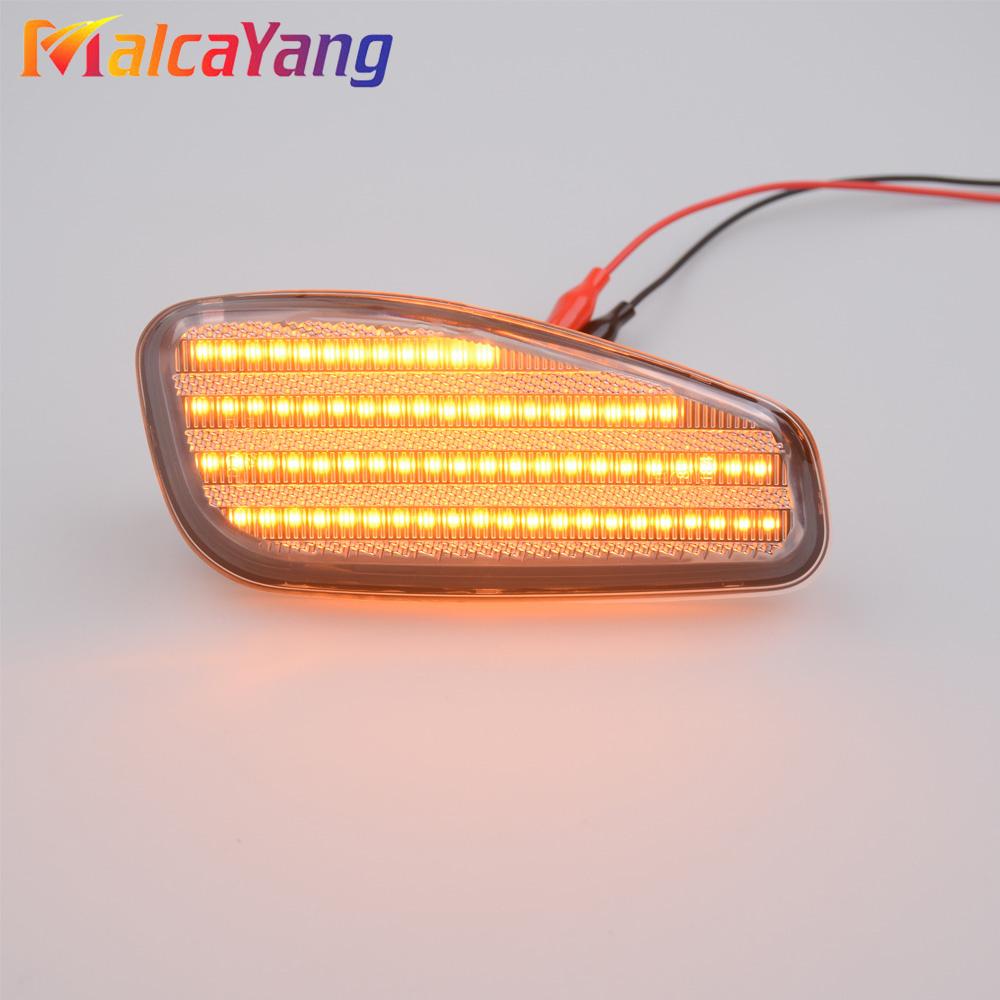 2Pcs LED Car Dynamic Turn Signal Light Side Marker Lamps Blinker Amber For Jeep Renegade BU 2014-2021 OEM# 68256049AA 68256050AATurn Signal 2