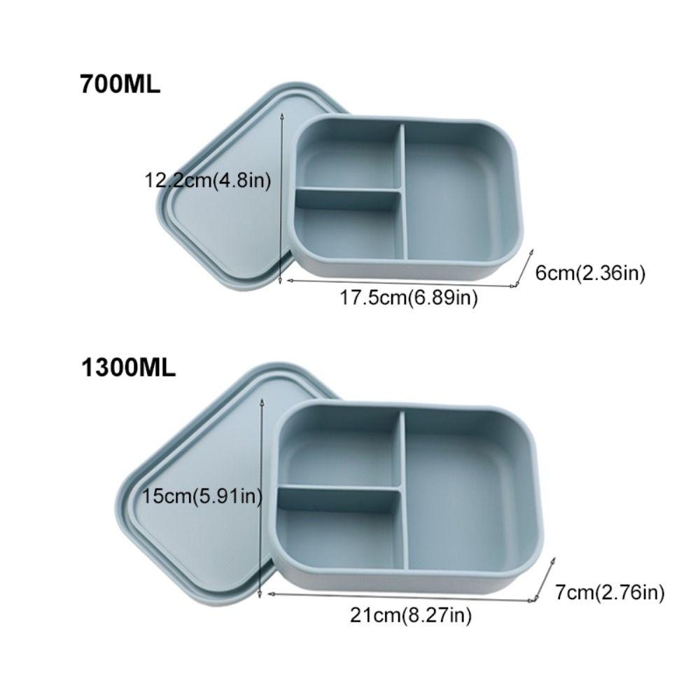 Microwavable Food Container Rectangular Picnic Box Fresh-Keeping Box Lunch Container Office