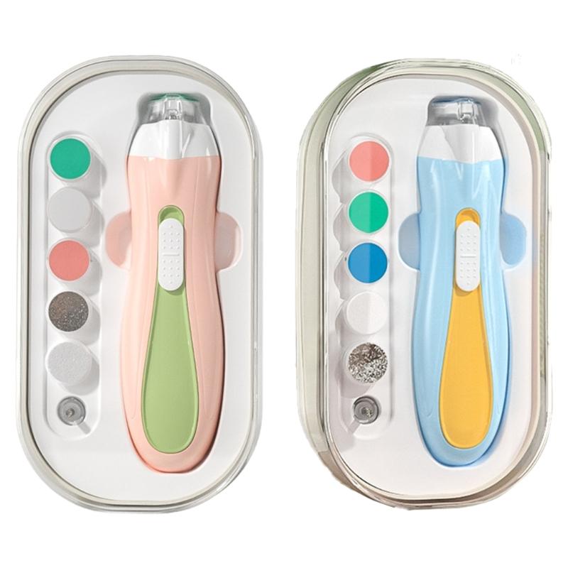 Infant Nails Care Tool Easy to Use Electric Baby Nails Filer Electric Nails File with Soft grindings Heads Safe for Baby