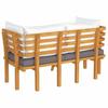 vidaXL 2-Sitzer-Gartensofa mit Kissen Massivholz Akazie