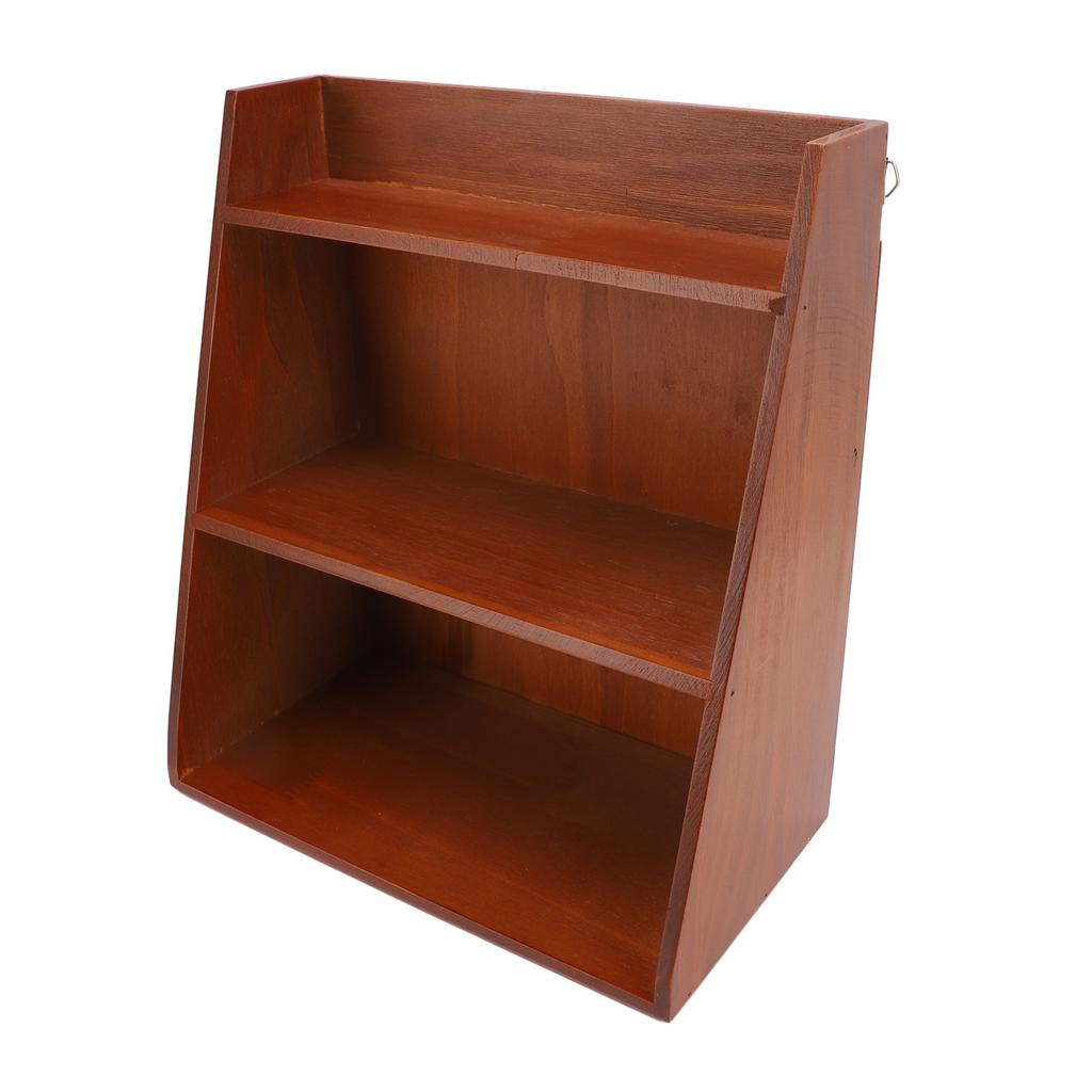 Desktop Sundries Organizer Vintage Multi Layer Wood Desktop Sundries Storage Shelf for Perfume Cosmetics