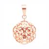 Classic circular large flower pendant Necklace for Women shiny and minimalist charms clavicle chain banquet party Zircon