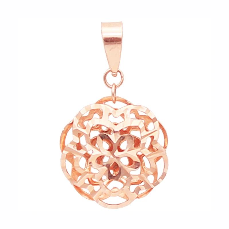 Classic circular large flower pendant Necklace for Women shiny and minimalist charms clavicle chain banquet party Zircon