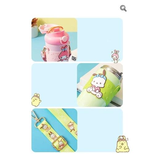 Cinnamoroll, My Melody, and Pompompurin Thermos Water Bottles, Kids Gift, Vacuum Insulated, 500ml, 316 Stainless Steel, Perfect for Commuting, School,
