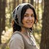 Bat Triangle Scarf Cotton Material Knitted Hollow Headband Halloween Headscarf  Women Girls