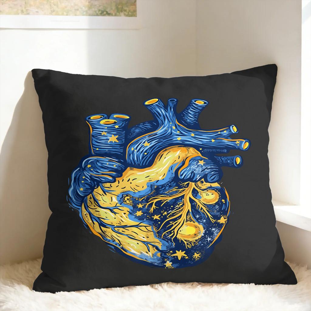 Van Gogh Sunflower Pillow Cover Novelty Pillow Case For Living Room Sofa Soft Cushion Cover Gift Idea