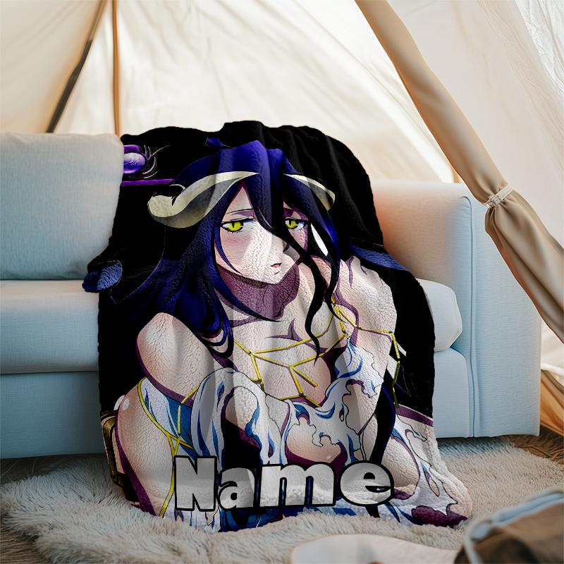 Personalized Custom Name Blanket - Overlord Print Design,Blanket for Sofa,Bed,Travel,Camping - Soft and Warm, Great Gift